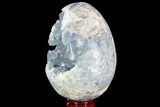 Crystal Filled Celestine (Celestite) Egg Geode - Large Crystals! #88286-2